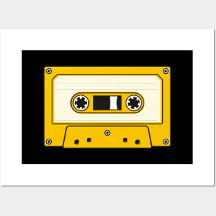 Audio Cassette Yellow Posters and Art